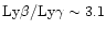 ${\rm Ly\beta/Ly\gamma}\sim
3.1$