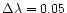 $\Delta\lambda = 0.05$