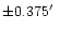 $\pm 0.375 \hbox{$^\prime$ }$