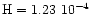 ${\rm H}=1.23~10^{-4}$