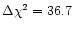 $\Delta\chi^{2}=36.7$