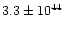 $3.3\pm10^{44}$