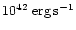 $\rm 10^{42}~erg\,s^{-1}$