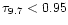$\tau _{9.7} < 0.95$