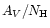 $A_V/N_{\rm H}$