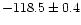 $-118.5\pm0.4$