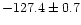 $-127.4\pm0.7$