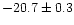 $-20.7\pm0.3$