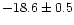 $-18.6\pm0.5$