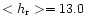 $<h_{\rm r}>=13.0$