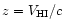 $z=V_{\rm HI}/c$