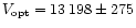 $V_{\rm opt}=13\,198\pm 275$