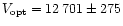 $V_{\rm opt}= 12\,701\pm 275$