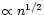 $\propto n^{1/2}$