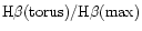 $\rm H\beta (torus)/H\beta (max)$