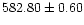 $582.80\pm0.60$