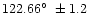 $122.66\hbox{$^\circ$ }\pm1.2$