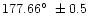 $177.66\hbox{$^\circ$ }\pm0.5$