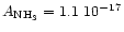 $A_{\rm NH_3}=1.1\ 10^{-17}$