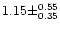 $1.15\pm^{0.55}_{0.35}$