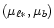 $(\mu _{\ell \ast },\mu _b)$