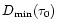 $D_{\rm min}(\tau_0)$