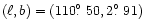 $(\ell,b) =
(110\hbox{$.\!\!^\circ$ }50,2\hbox{$.\!\!^\circ$ }91)$