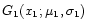 $G_1(x_1;\mu_1,\sigma_1)$