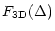 $\displaystyle F_{\rm 3D}(\Delta)$