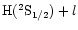 ${\rm H(^2S_{1/2})} + l$