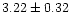$3.22 \pm
0.32$