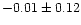 $- 0.01 \pm 0.12$