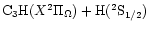 ${\rm C_3H}(X^2\Pi_{\Omega}) + {\rm H}(^2{\rm S}_{1/2})$