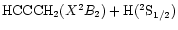 ${\rm HCCCH_2}(X^2B_2) + {\rm H(^2S_{1/2})}$