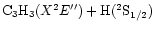 ${\rm C_3H_3}(X^2E^{\prime \prime}) + {\rm H(^2S_{1/2})}$