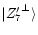$\arrowvert {Z'_7}^{\perp} \rangle$