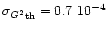 ${\sigma_{G^2}}_{{\rm th}}=0.7\ 10^{-4}$