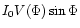 $I_0 V(\Phi)\sin\Phi$
