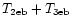 $T_{\rm 2eb}+T_{\rm 3eb}$