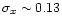 $\sigma_x\sim 0.13$