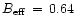 $B_{\rm eff}\,=\,0.64$