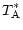 $\displaystyle T_{\rm A}^{\ast}$