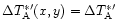 $\Delta T_{\rm A}^{\ast \prime} (x,y) = \Delta T_{\rm A}^{\ast \prime}$
