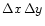 $\Delta x\,\Delta y$