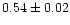 $0.54 \pm 0.02$