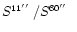 $\mbox{$S^{\mbox{\tiny 11\hbox{$^{\prime\prime}$ }}}/S^{\mbox{\tiny 60\hbox{$^{\prime\prime}$ }}}$ }$