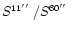 $S^{\mbox{\tiny 11\hbox{$^{\prime\prime}$ }}}/S^{\mbox{\tiny 60\hbox{$^{\prime\prime}$ }}}$