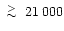 $\lower.5ex\hbox{$\; \buildrel > \over \sim \;$ }21\,000$
