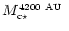 $\displaystyle \mbox{$M_{\mbox{\tiny c$\star$ }}^{\mbox{\tiny 4200~AU}}$ }$