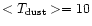 $<T_{\rm dust}> = 10$